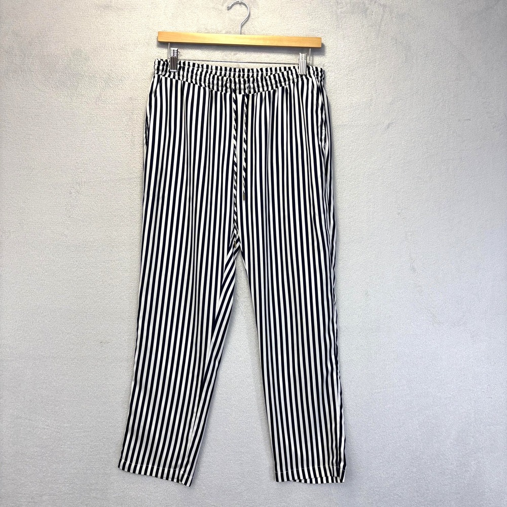 Lauren Ralph Lauren‎ Lightweight Pants Womens Size 6 Blue Stripe Flowy Nautical